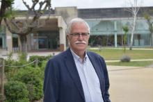 Miquel Carreras als jardins del Parc Hospitalari Martí i Julià ahir a la tarda.